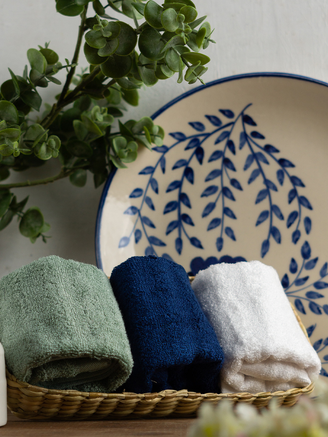 MUSH Pack Of 3 Bamboo Ultra Soft & Eco Friendly Face Towels - 600 GSM