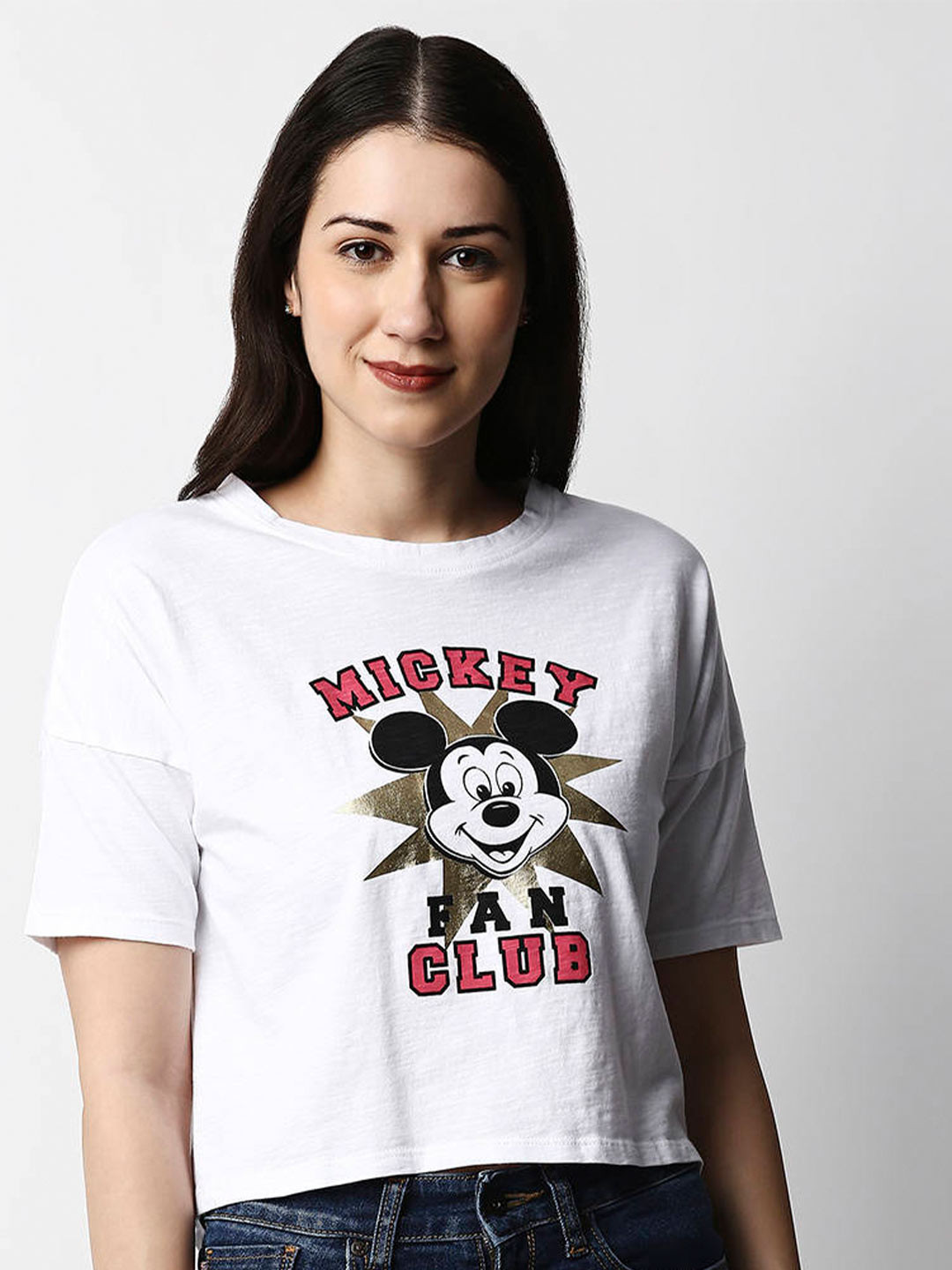 Pepe Jeans Women White & ghost white Biker Printed Drop-Shoulder Sleeves Applique T-shirt