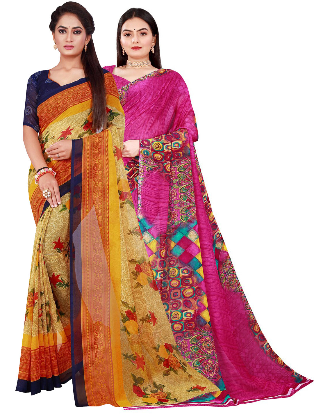 Florence Women Magenta Sarees