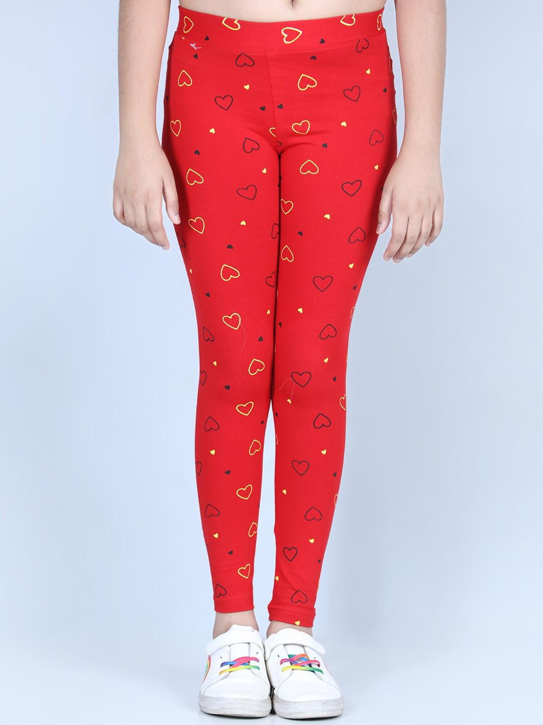 StyleStone Girls Red Ankle-Length Printed Leggings