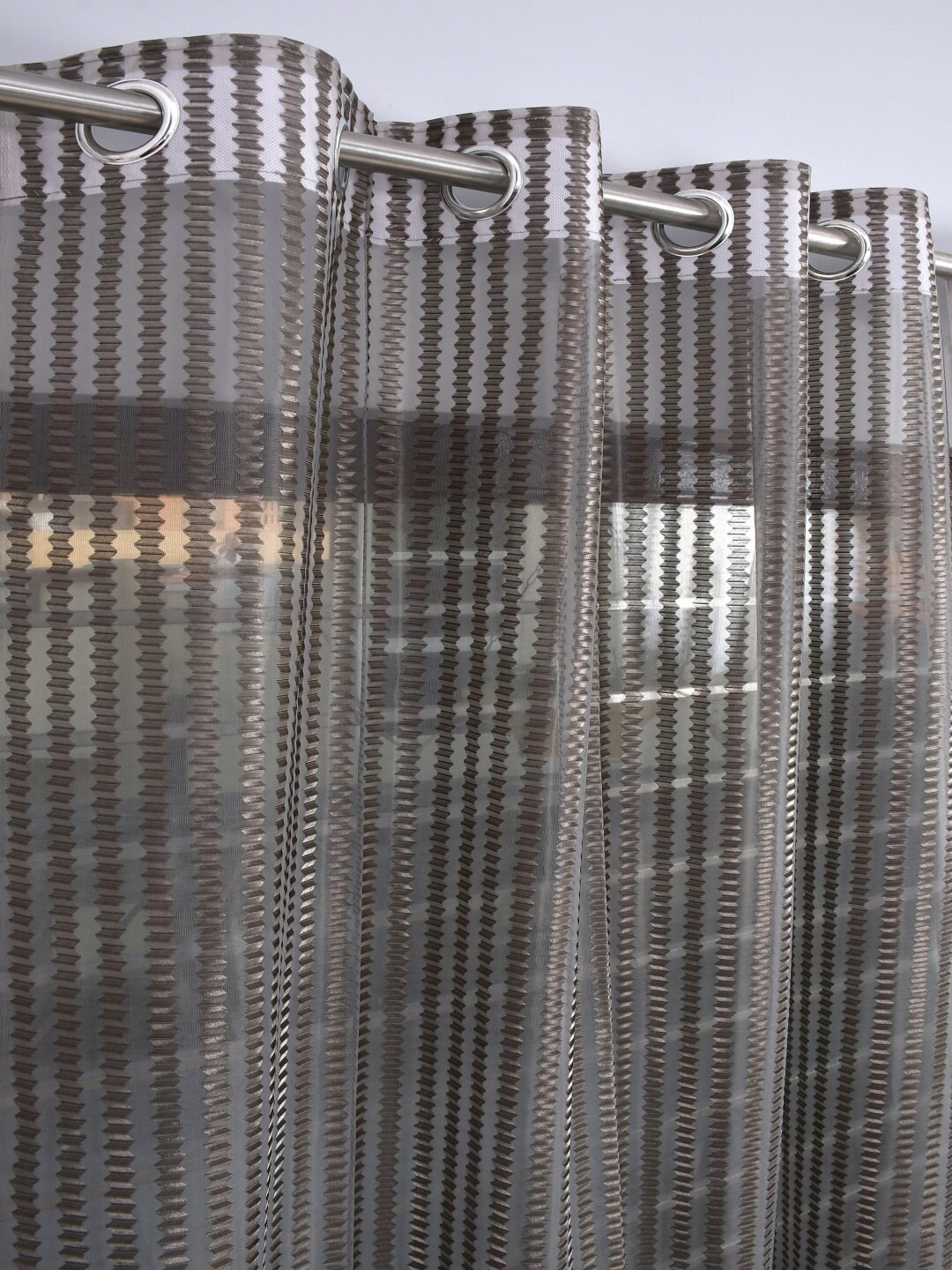 Homefab India Unisex Grey Curtains and Sheers