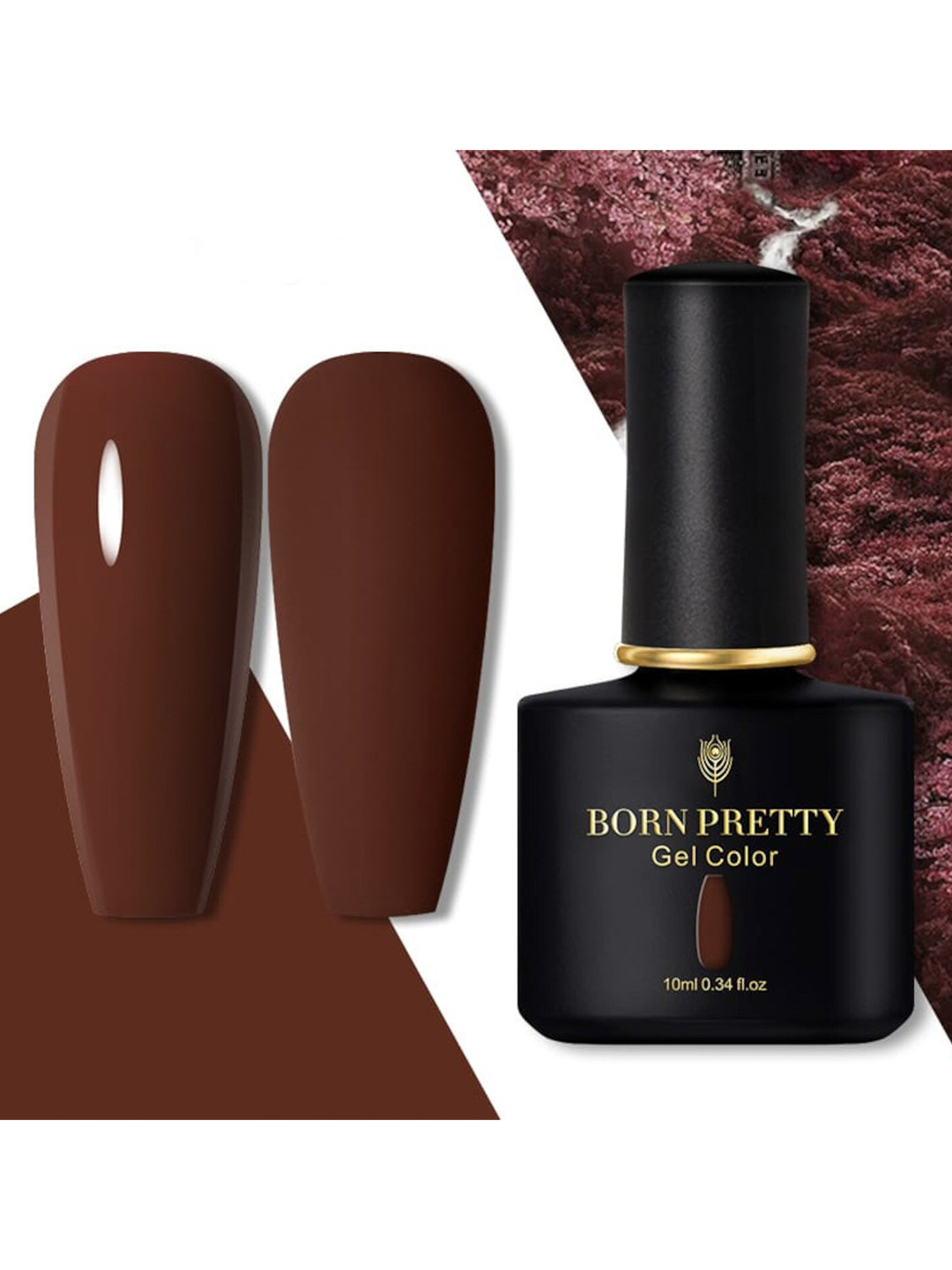 BORN PRETTY Black Spar Series Glossy UV LED Matte Gel Nail Polish - Shade 57