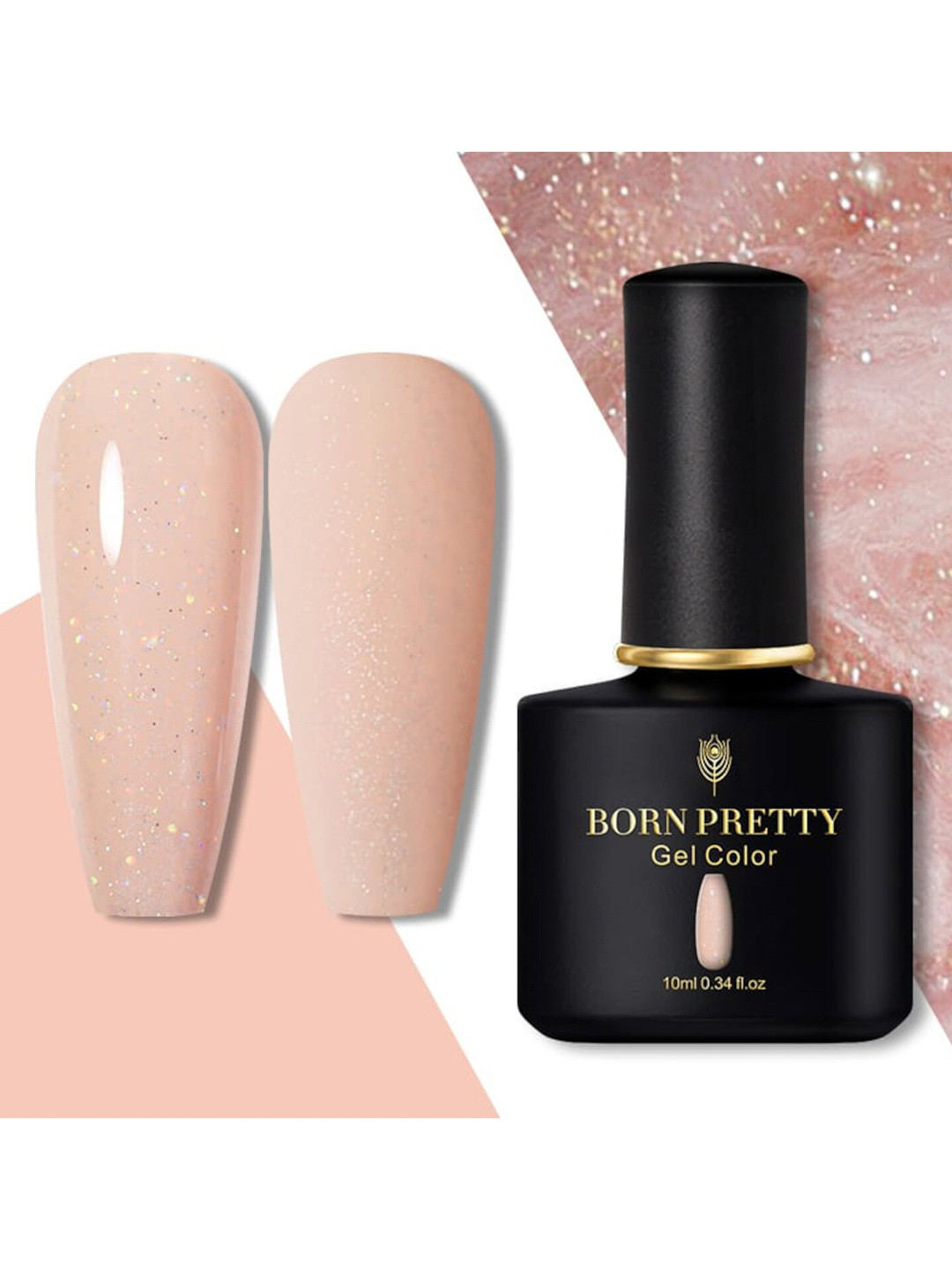 BORN PRETTY Black Spar Series Glossy UV LED Matte Gel Nail Polish - Shade 22