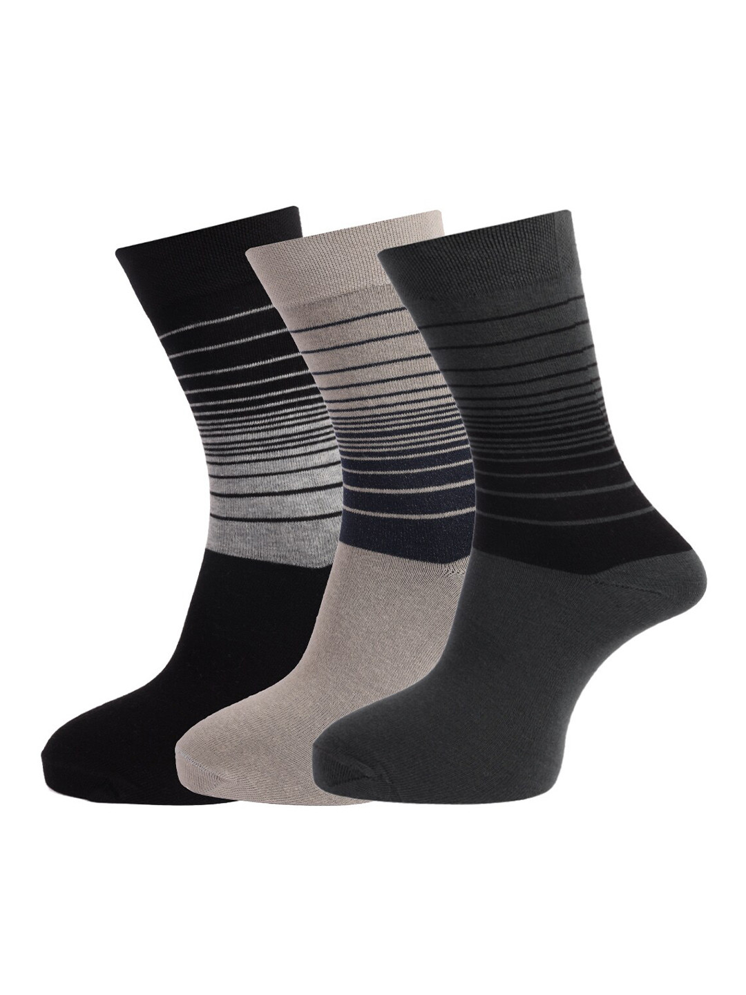 Dollar Socks Men Pack of 3 Assorted Patterned Cotton Socks