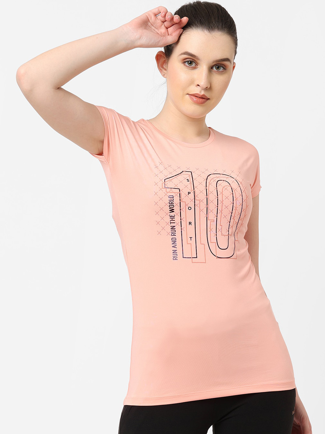 Sweet Dreams Women Peach Colored Printed Lounge Shirts