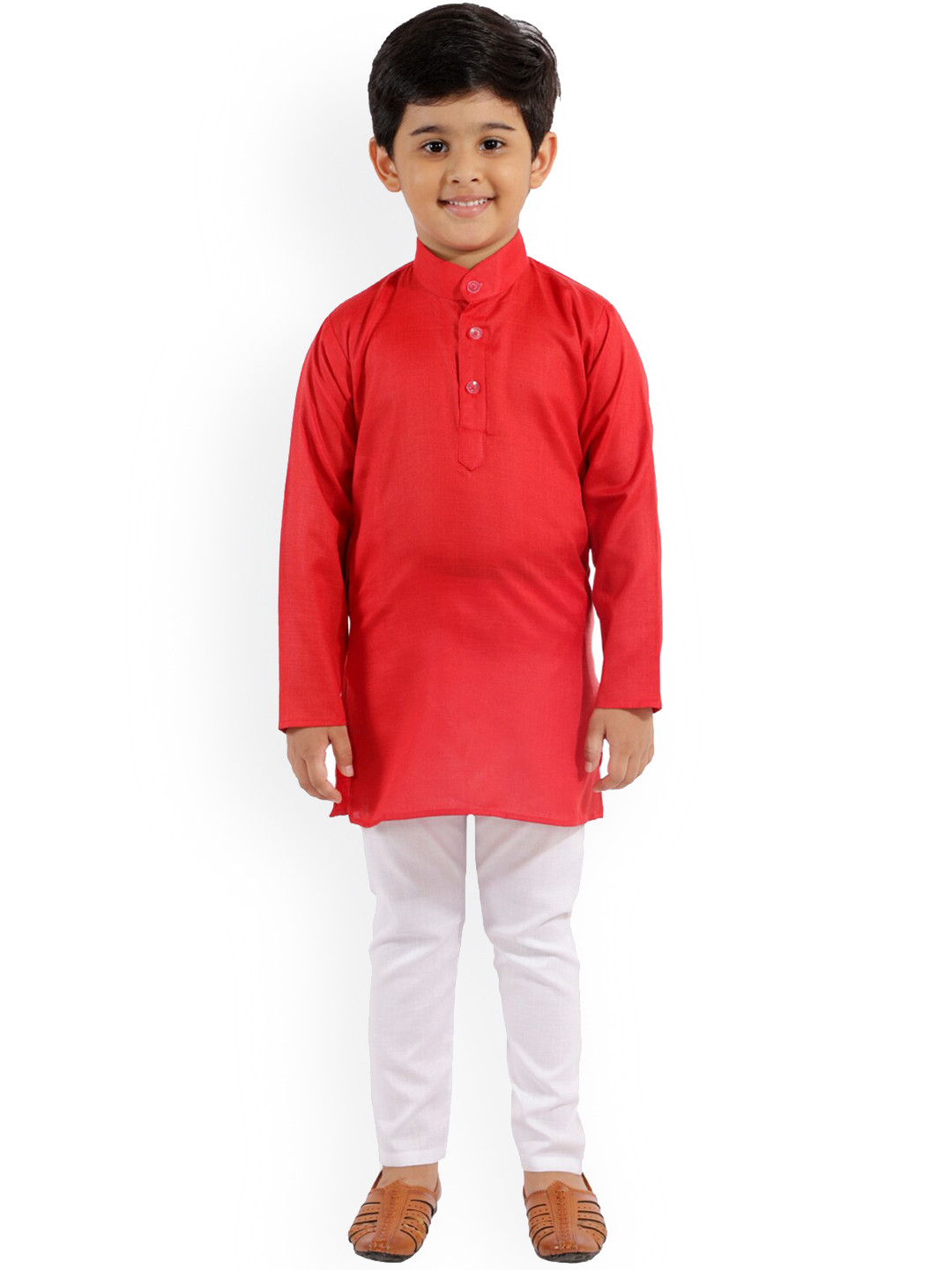 FOURFOLDS Boys Red & White Pyjamas
