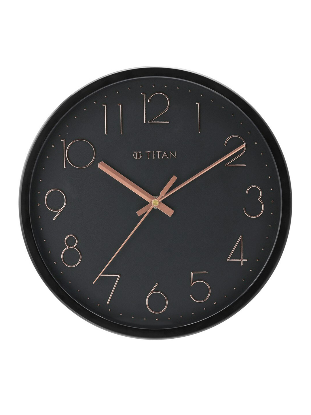 Titan Black Contemporary 30.8 cm Wall Clock