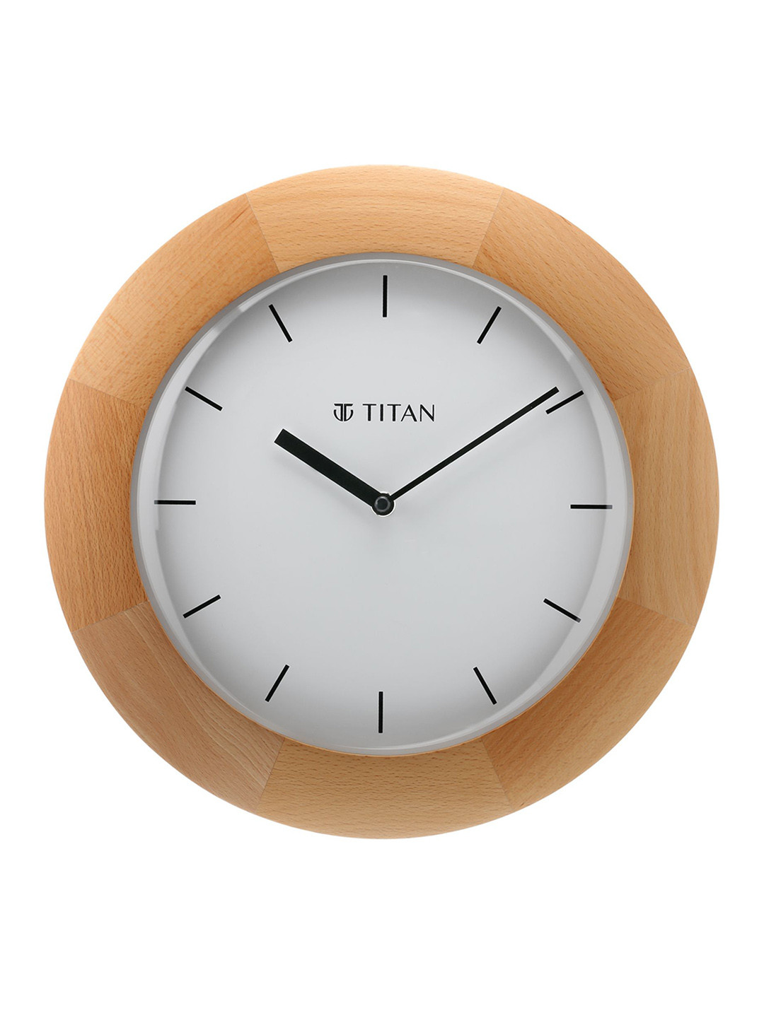 Titan Brown & White Contemporary Wall Clock