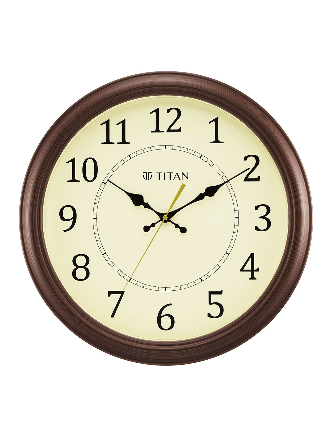 Titan Brown Contemporary Wall Clock