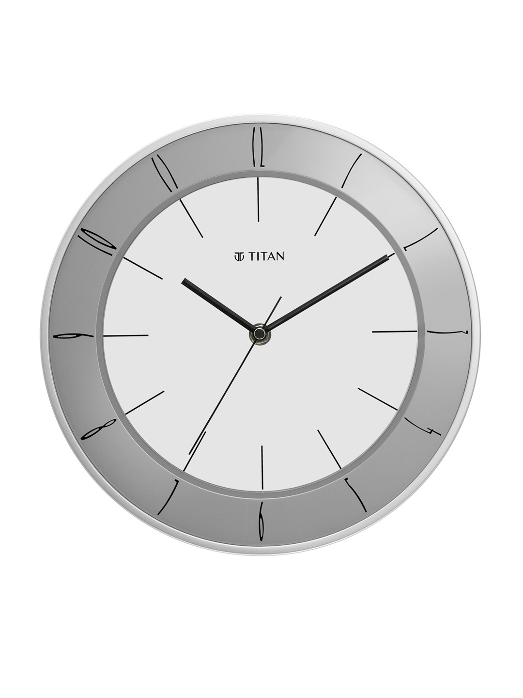 Titan White Solid Contemporary Analogue Wall Clock