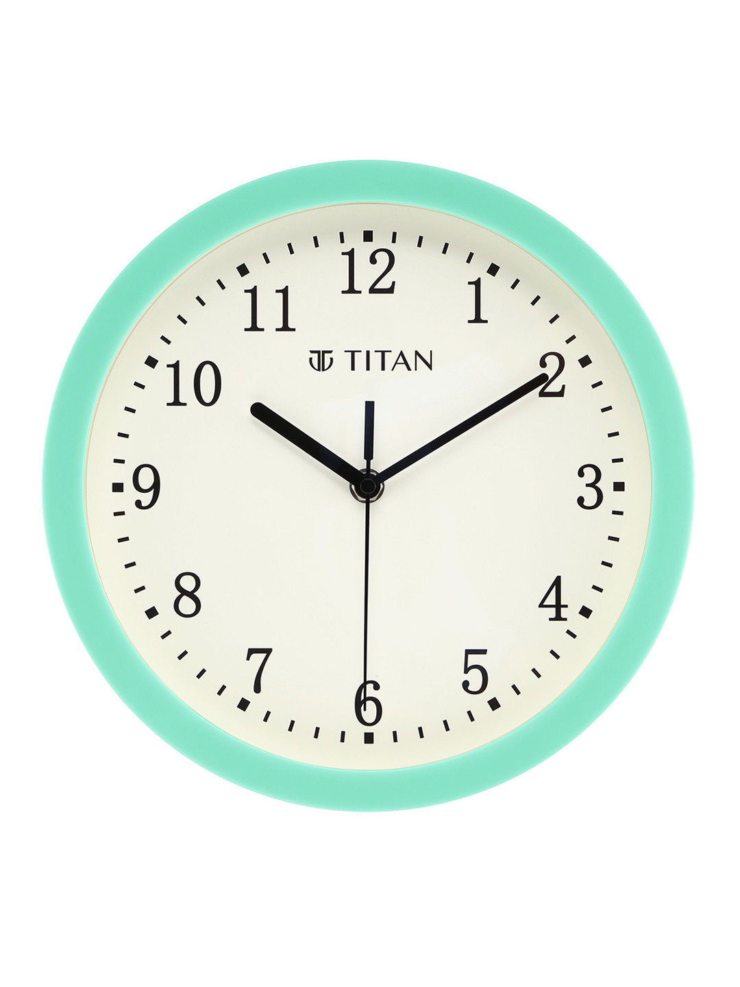 Titan Green & Cream Analogue Round Contemporary Wall Clock