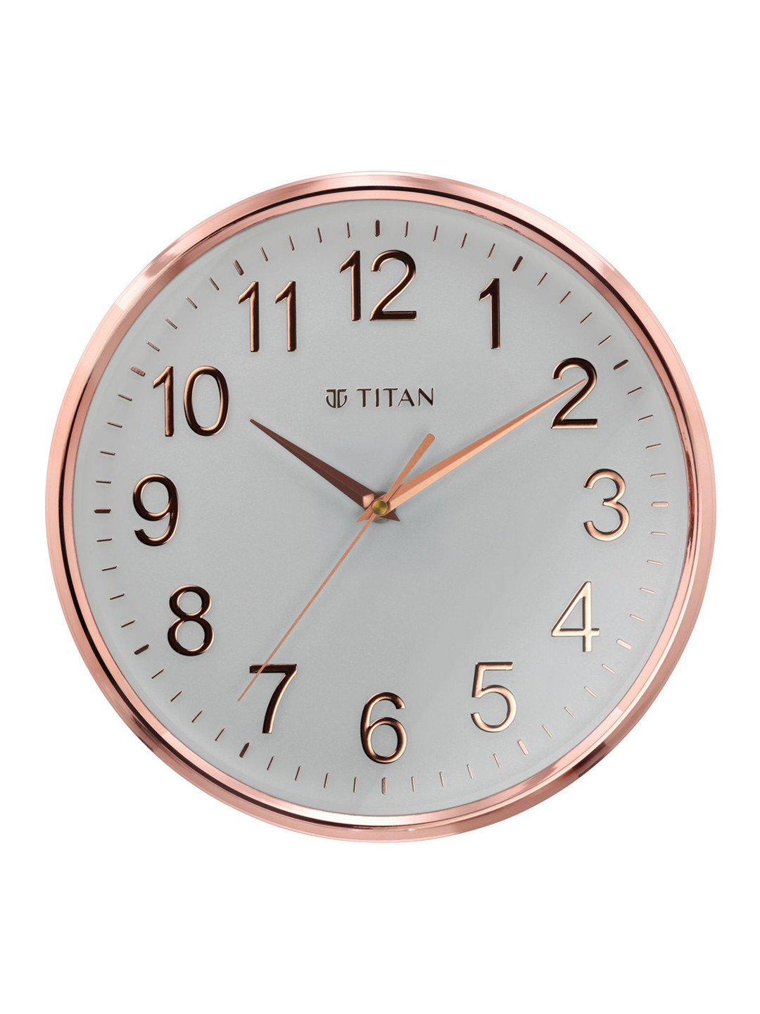 Titan Bronze-Toned & White Contemporary Wall Clock