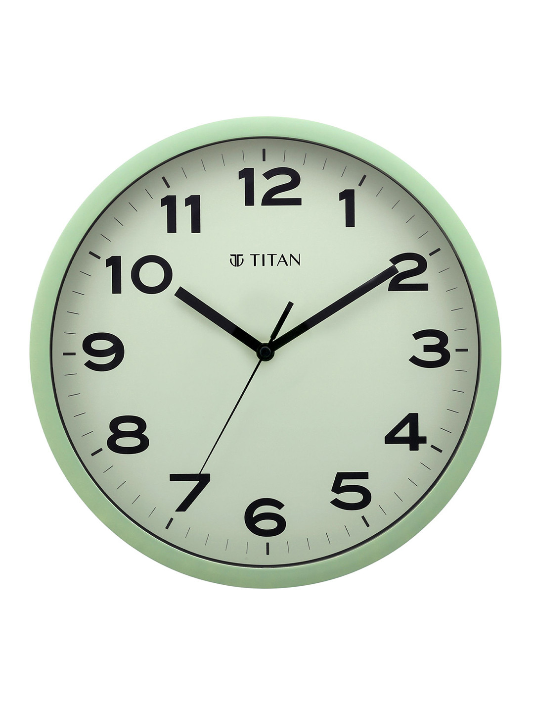 Titan Green Solid Contemporary Analogue Wall Clock
