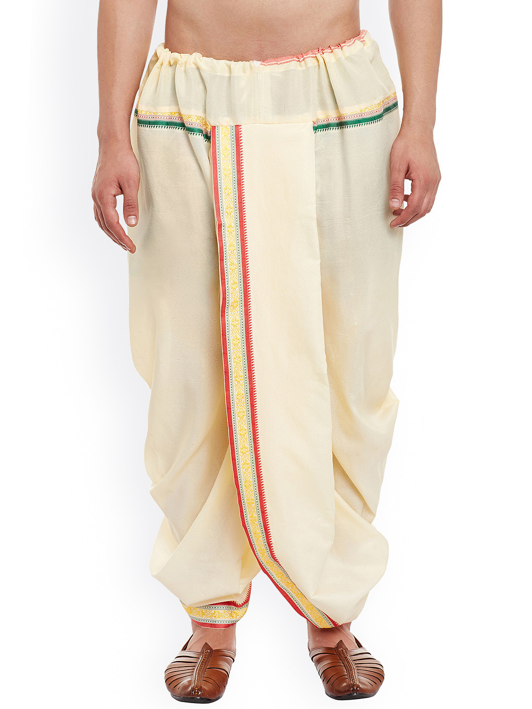 SOJANYA Cream-Coloured Dhoti Pants