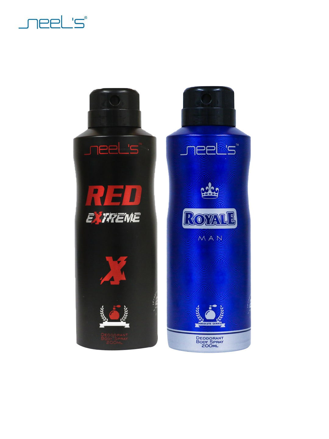 Neels Men Combo of Red Extreme Deodorant & Royale Deodorant Body Spray - 200 ml Each