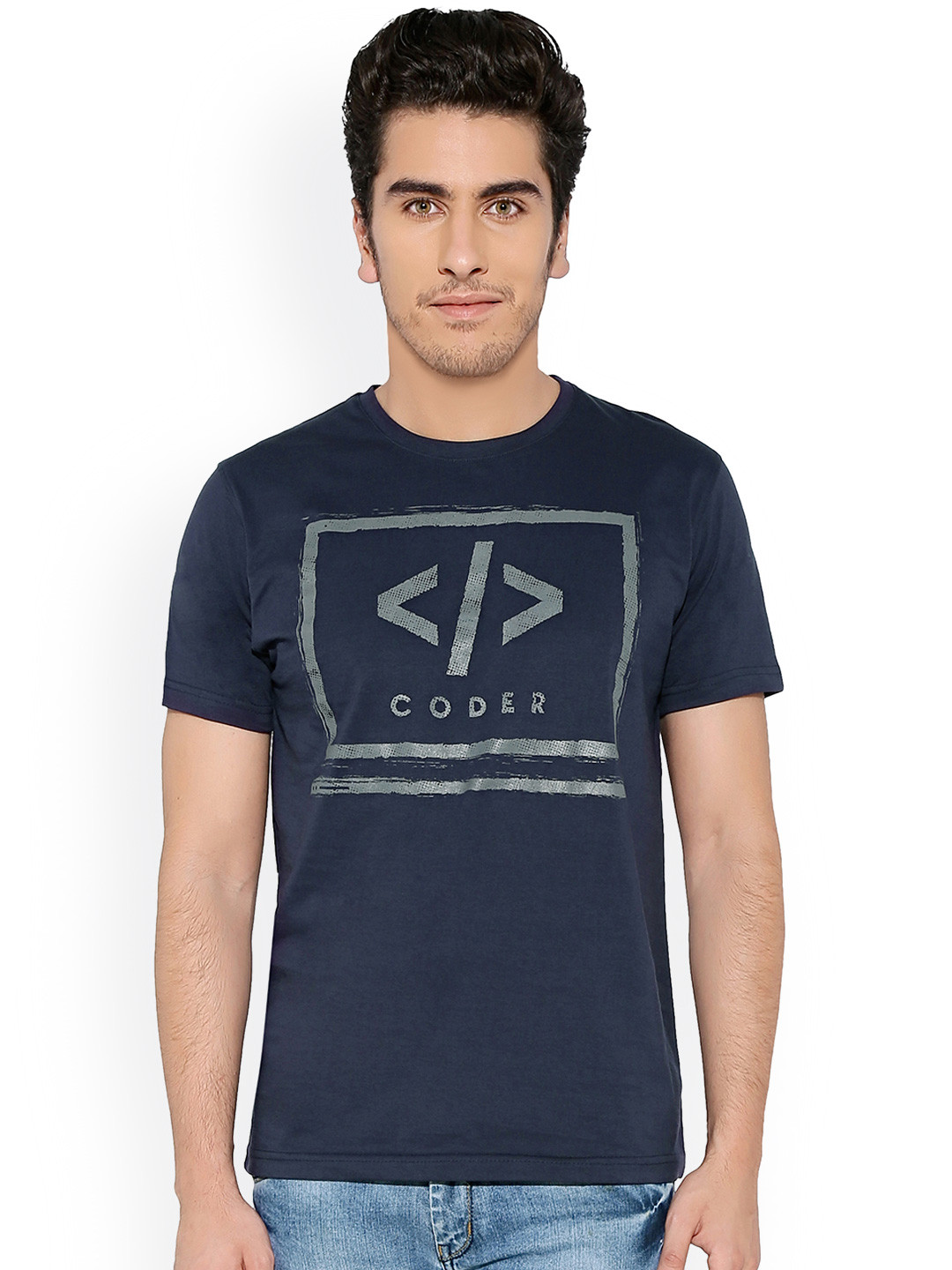 Buy The Souled Store Unisex Navy Coder 
