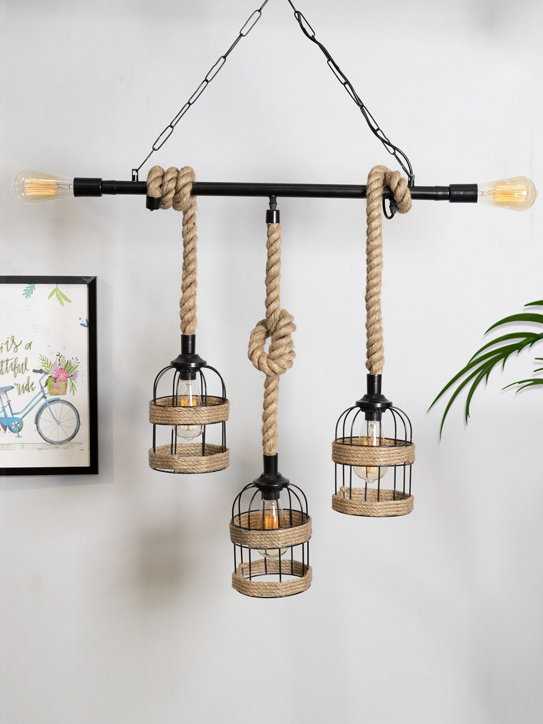 Homesake Black Hanging Light Fixture Lamp