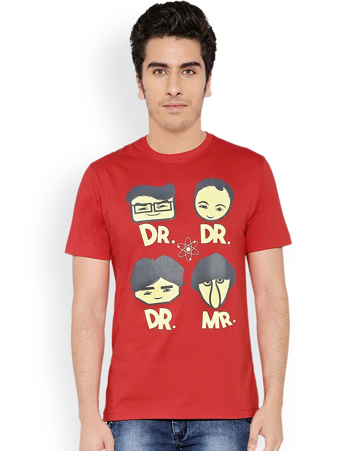 The Souled Store Unisex Red Printed TBBT Dr. Dr. Dr. Mr. T shirt
