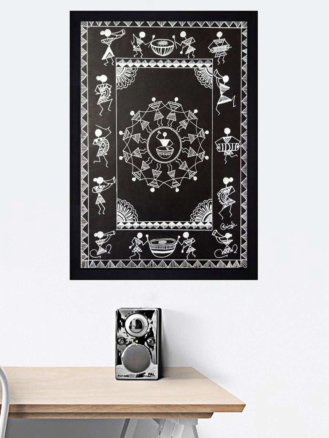 Gallery99 Black Paper Wall Living Room Rectangle Paintings Wall Art -13.25 x 19.25In