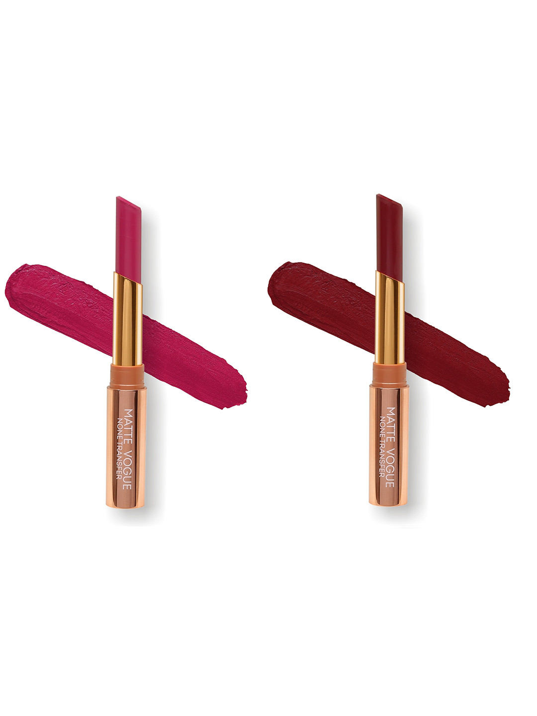 ME-ON Set of 2 Matte Vogue None-Transfer Lipsticks - Shade 08 & 13