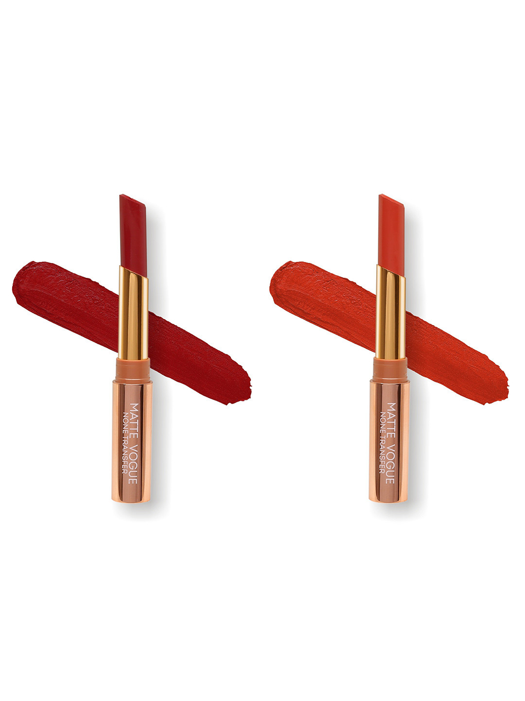 ME-ON Set of 2 Matte Vogue None-Transfer Lipsticks - Shade 06 & 17