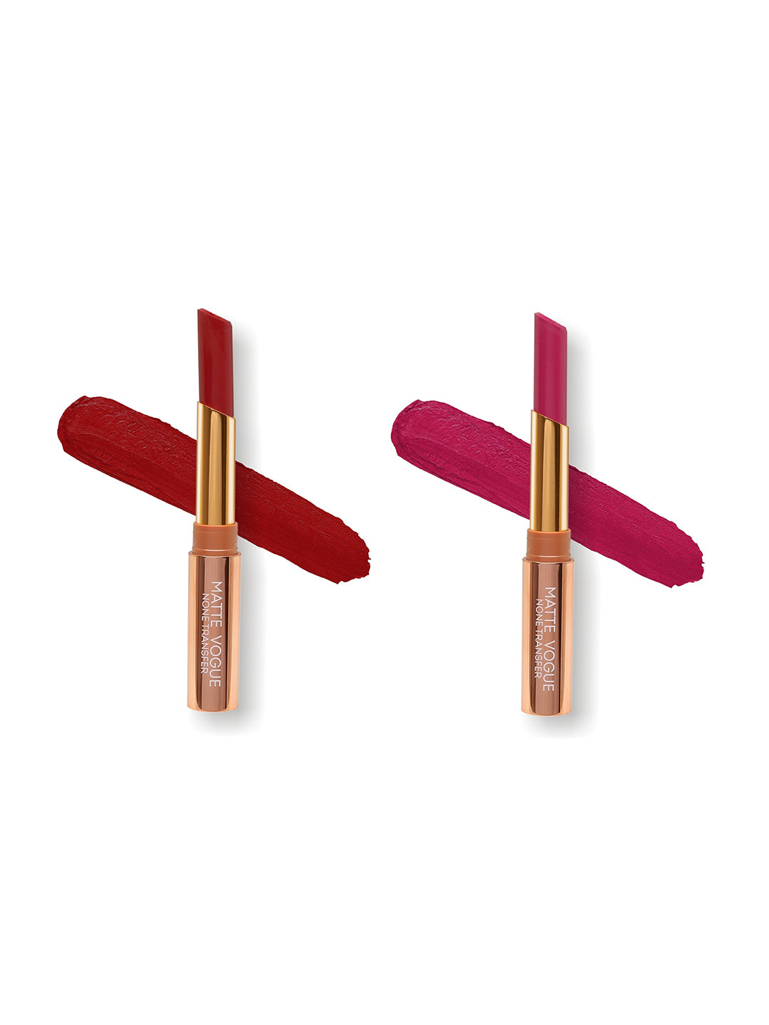 ME-ON Set of 2 Matte Vogue None-Transfer Lipsticks - Shade 06 & 08