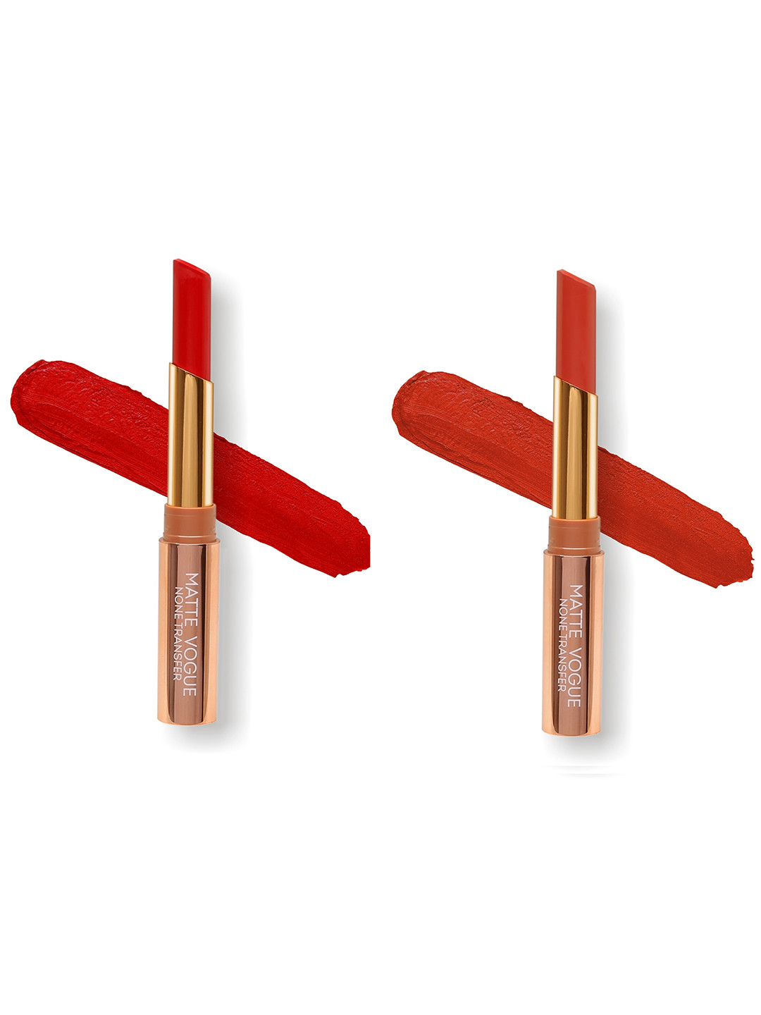 ME-ON Set of 2 Matte Vogue None-Transfer Lipsticks - Shade 01 & 17