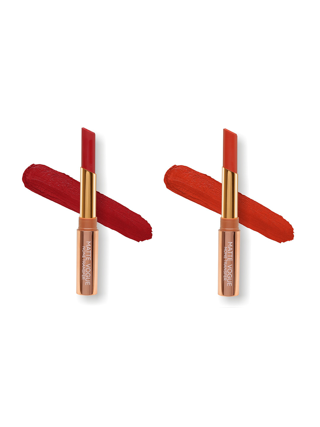 ME-ON Set of 2 Matte Vogue None-Transfer Lipsticks - Shade 17 & 04