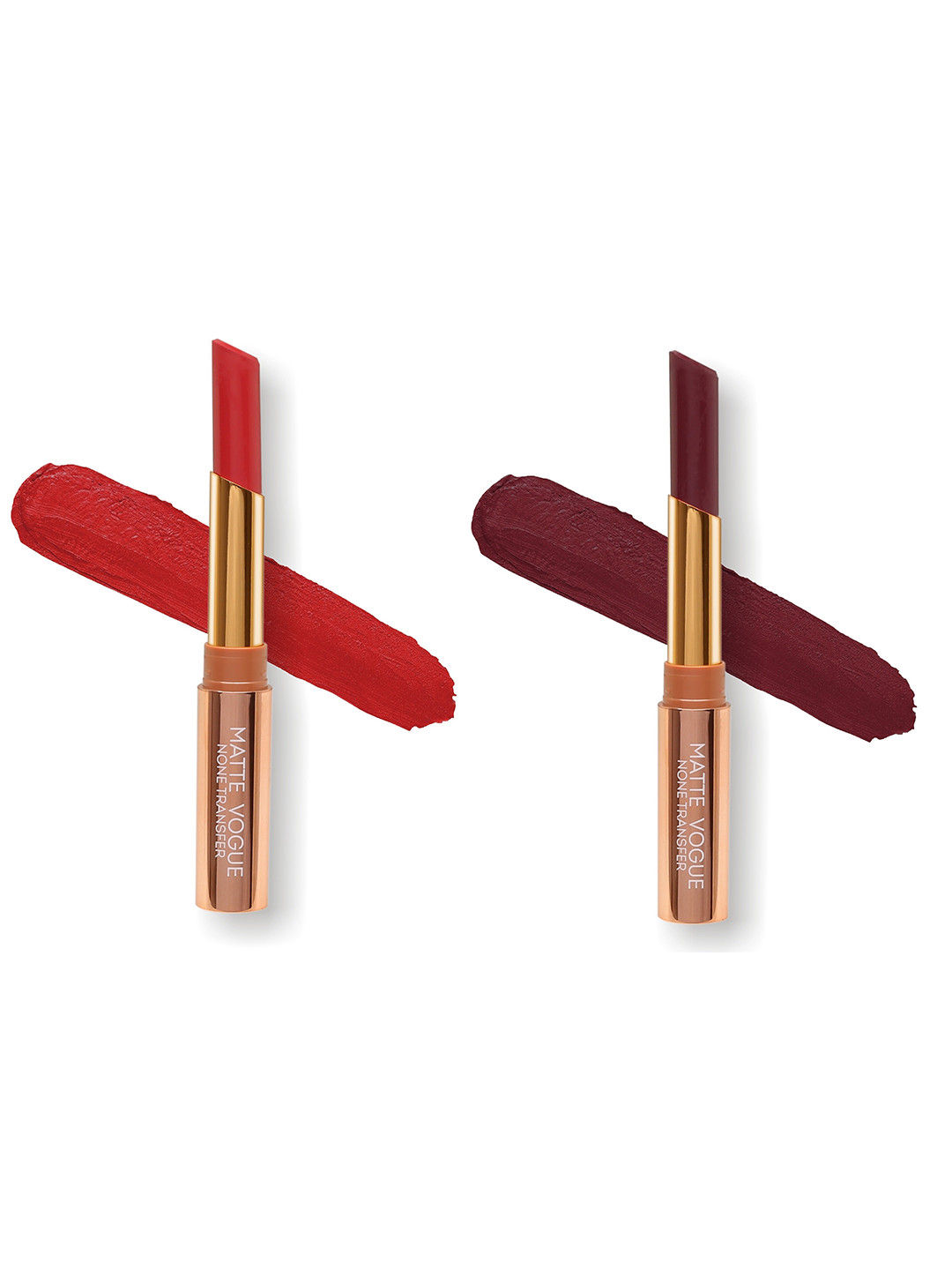 ME-ON Set of 2 Matte Vogue None-Transfer Lipsticks - Shade 07 & 11