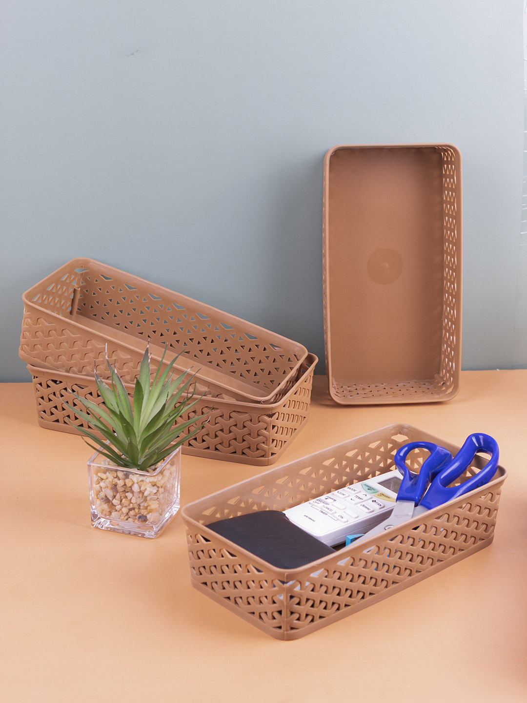MARKET99 Set Of 4 Beige Basket - Medium