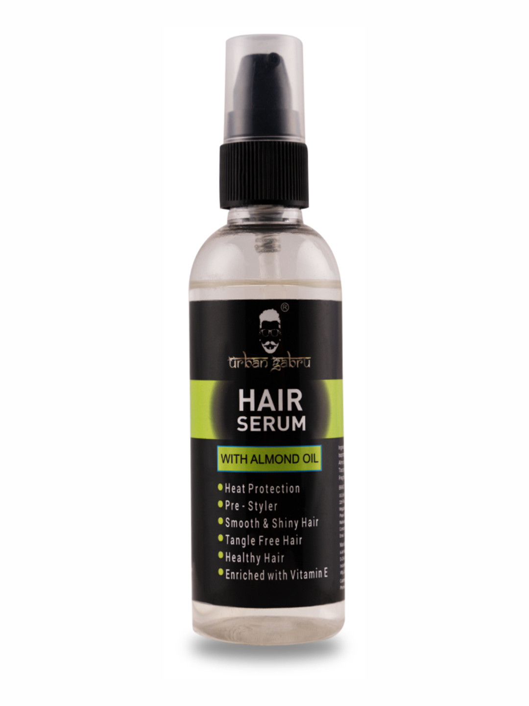 URBANGABRU Heat Protection Hair Serum with Almond Oil & Vitamin E - 100 ml