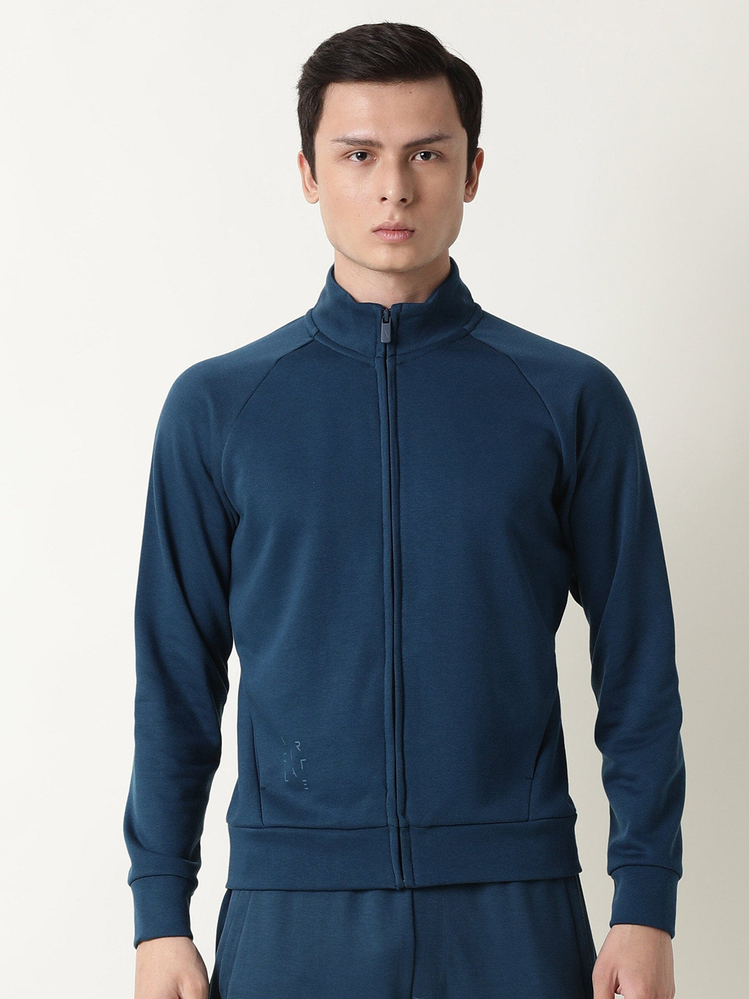 ARTICALE Men Teal High neck Sweatshirt