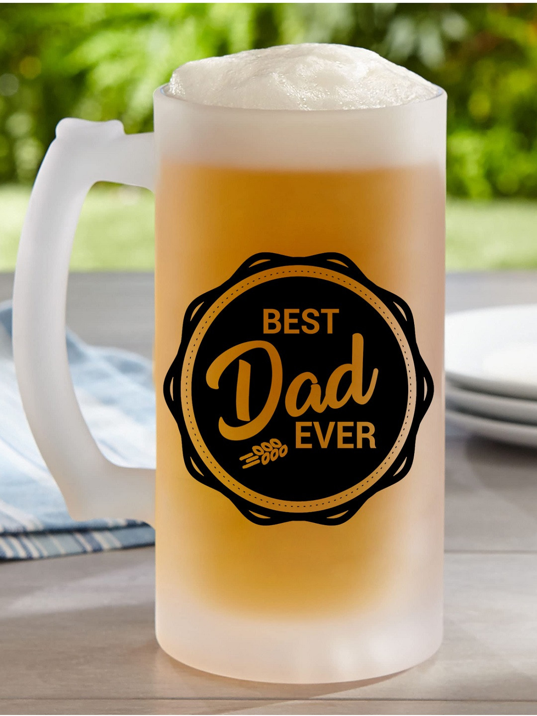 TIED RIBBONS White & Black BEST Dad EVER Printed Home Gift Sets