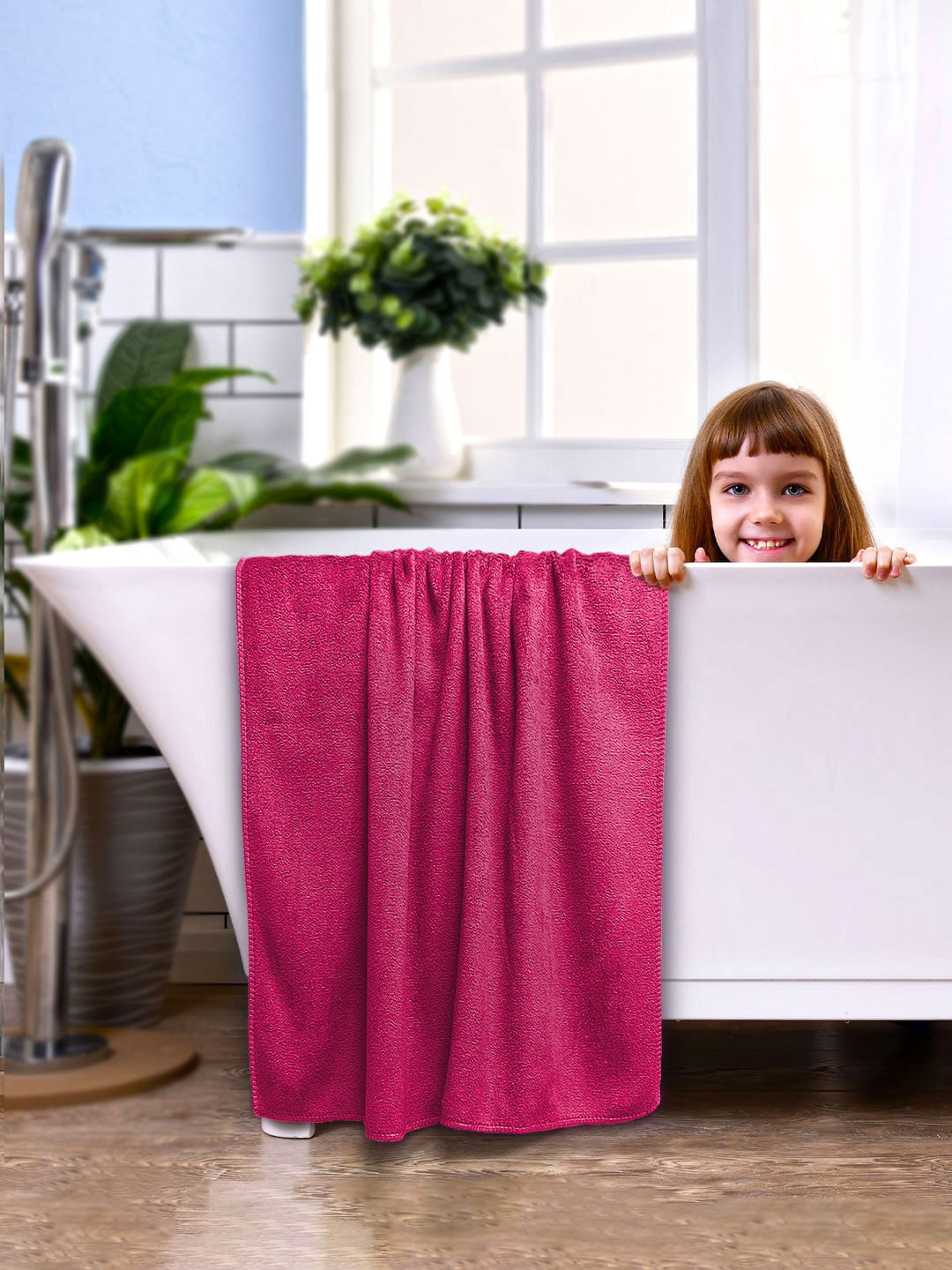 YK Girls 450 GSM Microfiber Bath Towel