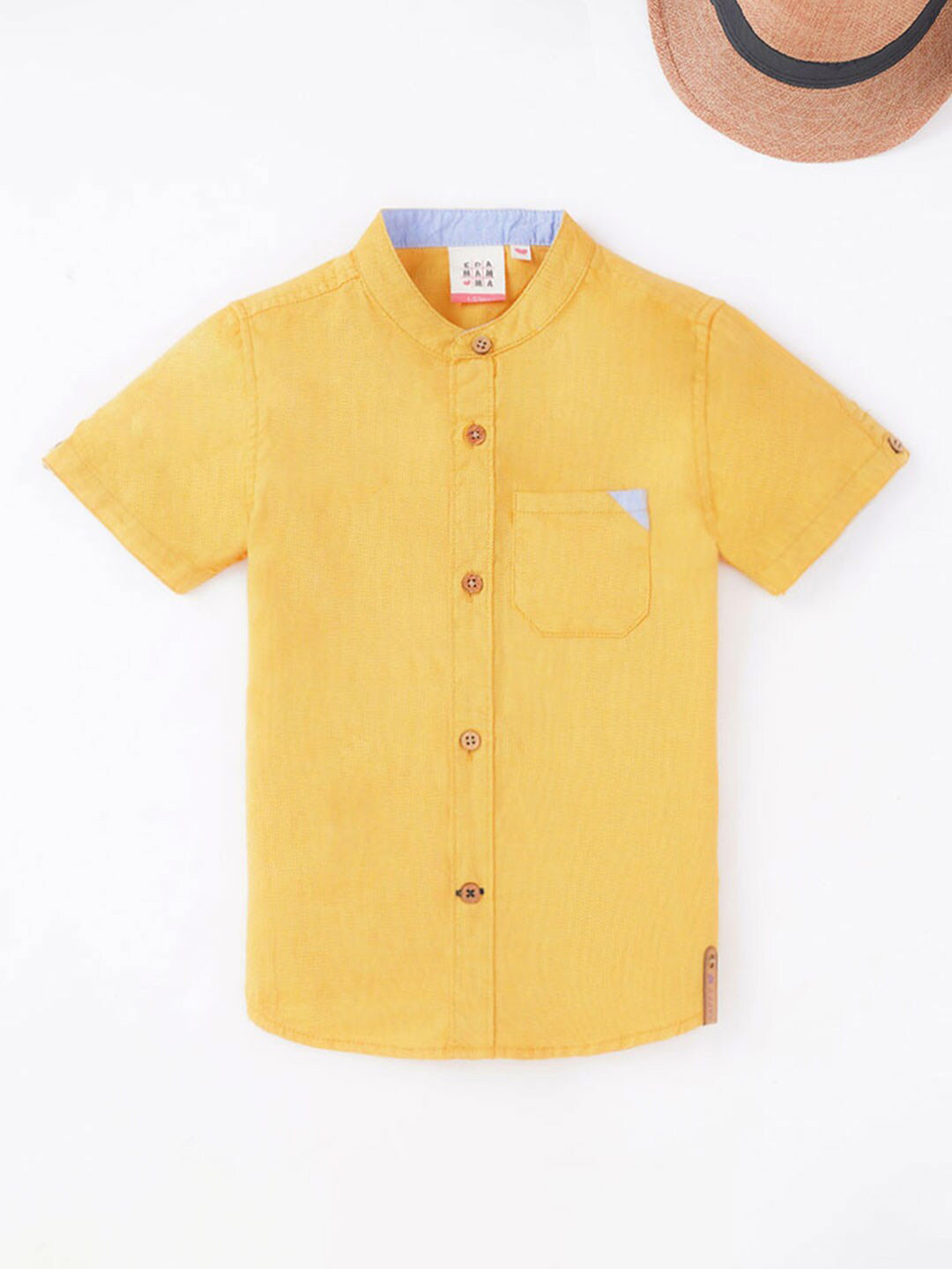 Ed-a-Mamma Boys Yellow Casual Shirt