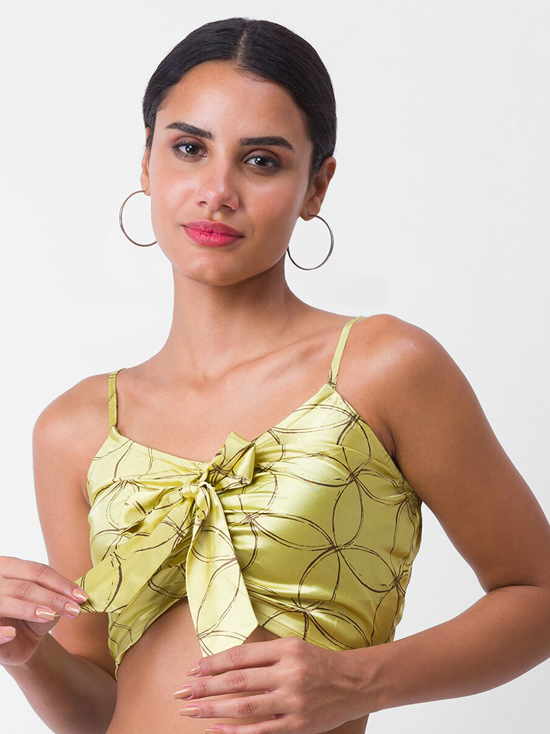 Globus Green & willow Floral Print Top