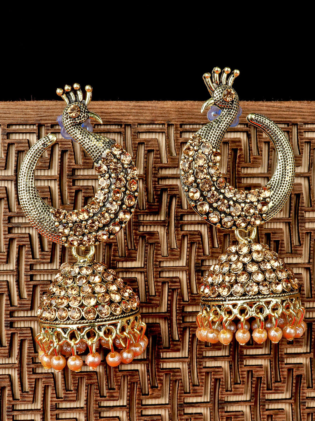Fashion Frill Beige Contemporary Jhumkas Earrings