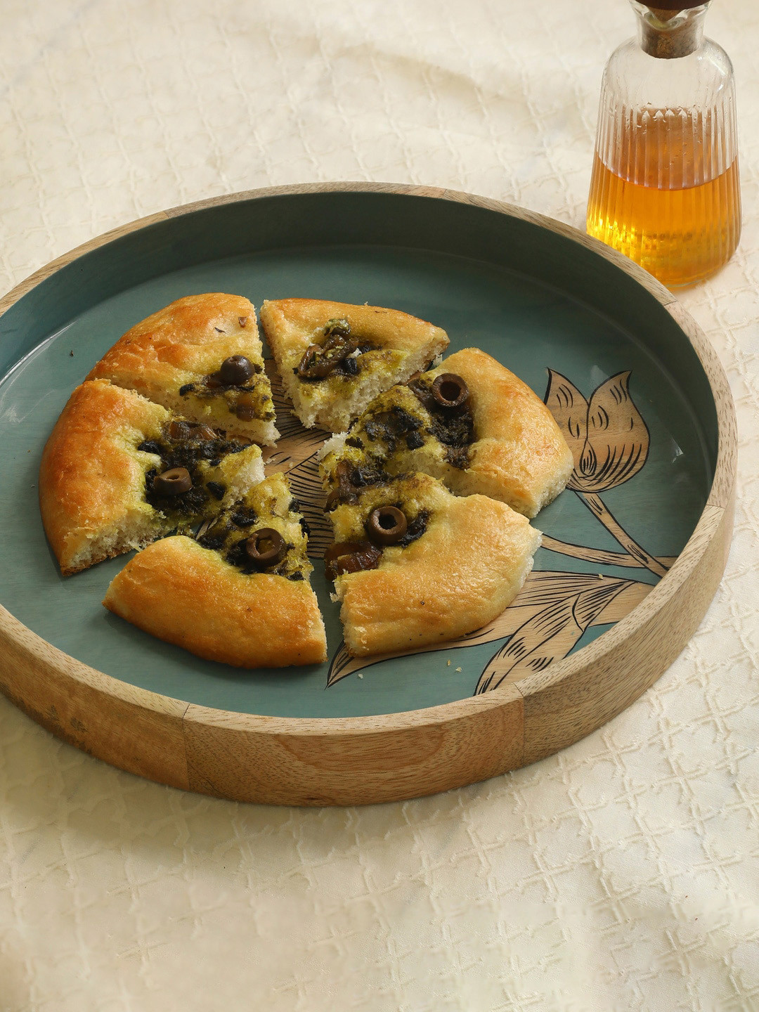 ellementry Blue Iris Round Tray