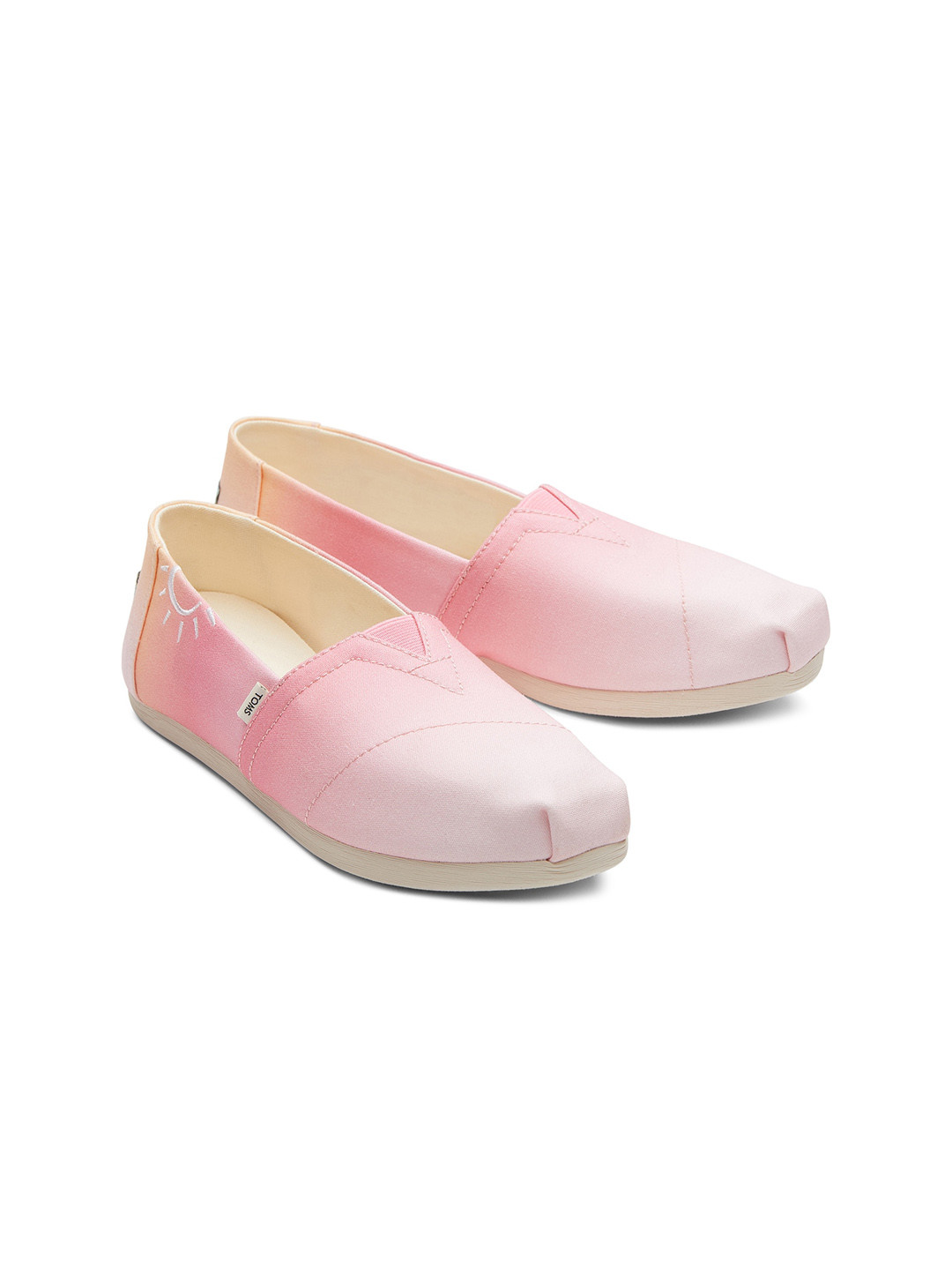 TOMS Women Pink Ombre Canvas Alpargata Slip-On Sneakers