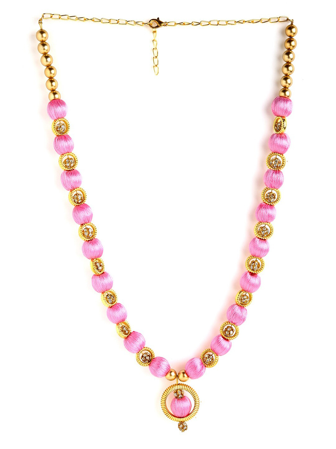 AKSHARA Rose & Gold-Toned German Silver Gold-Plated Handcrafted Necklace