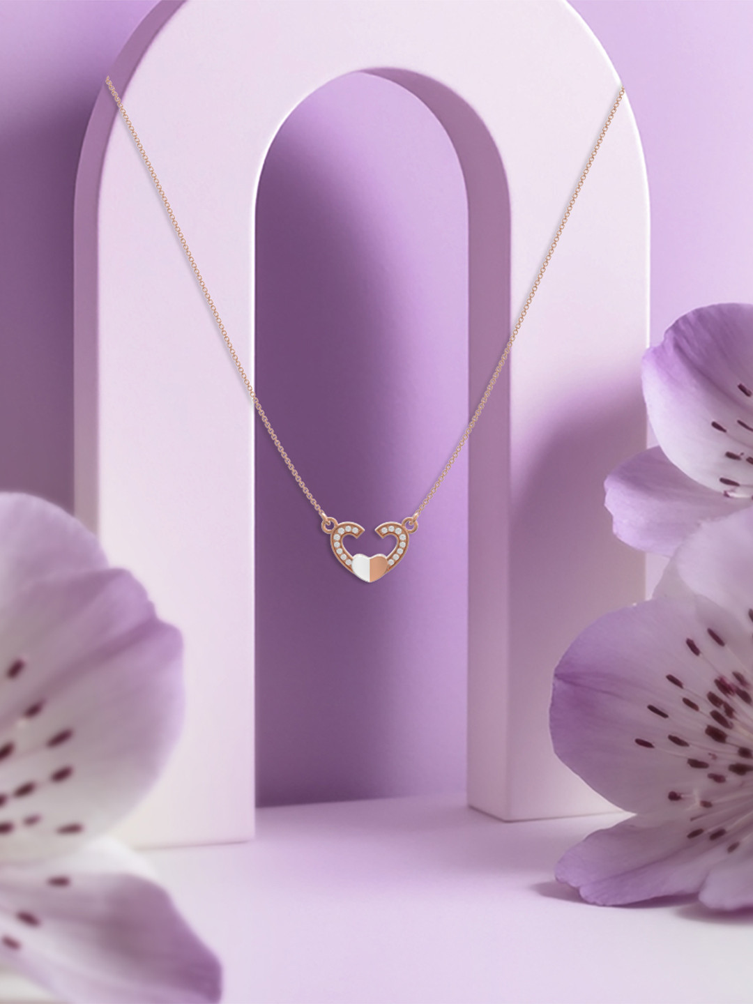 ANAYRA Women Sterling-Silver White Diamond-Shaped Pendant