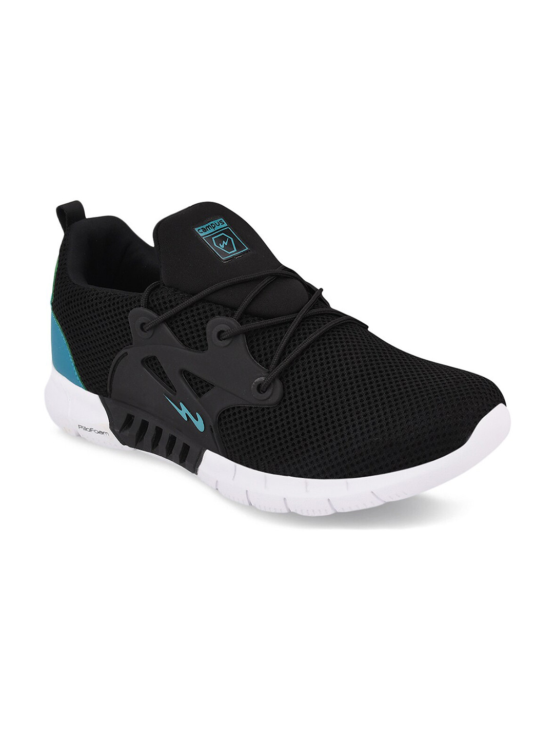Campus Men SPHERE Black Mesh Running Shoes