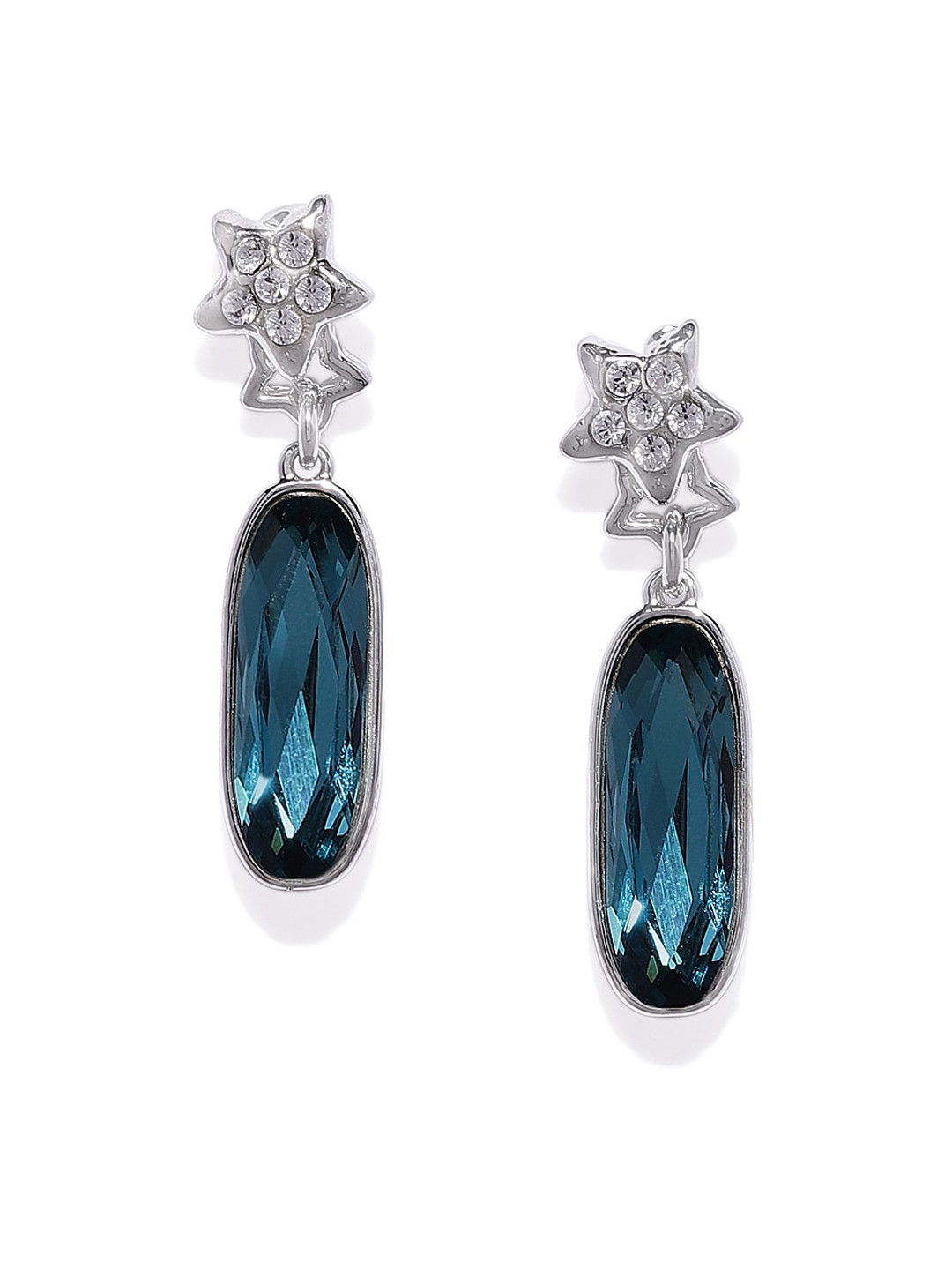 Mahi Blue Contemporary Studs Earrings