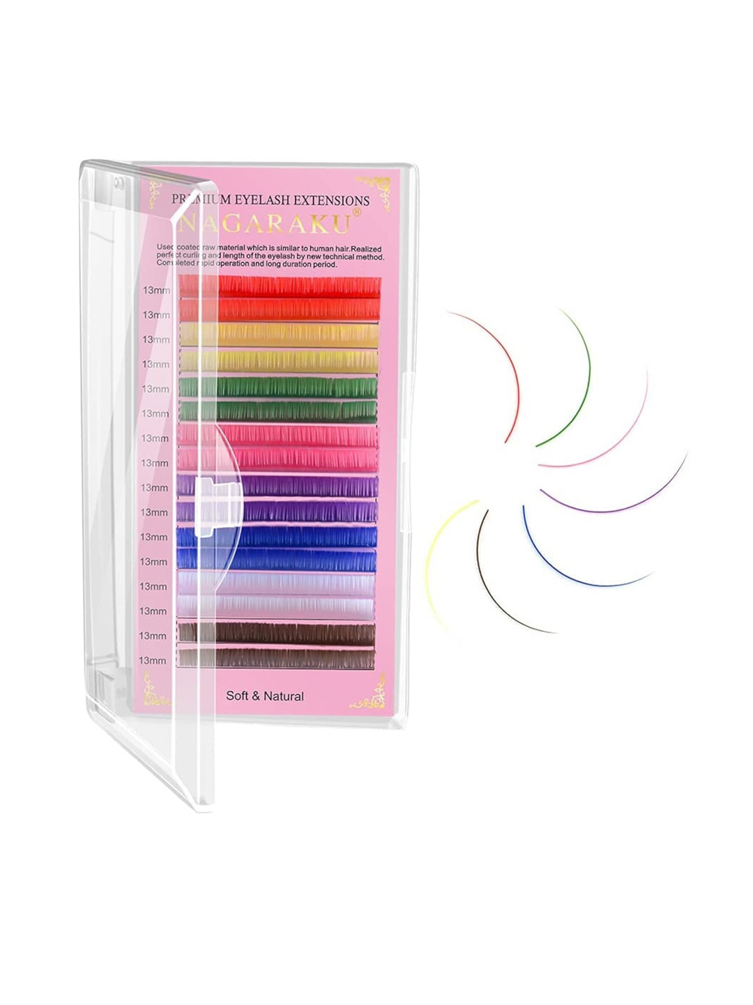 NAGARAKU Individual Colored Eyelash Extensions - Curl B