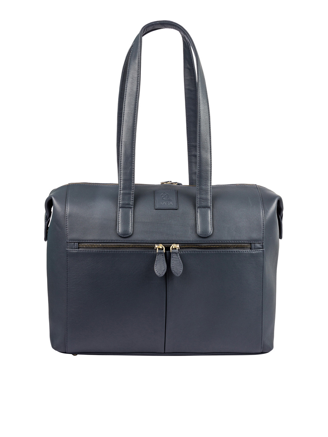 Kara Women Navy Genuine Leather Shoulder Bag