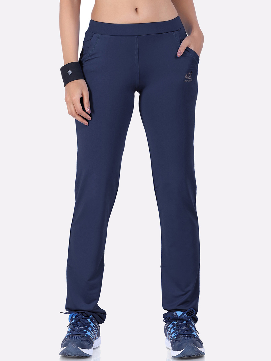 LAASA  SPORTS Women Navy Blue Solid Track Pants
