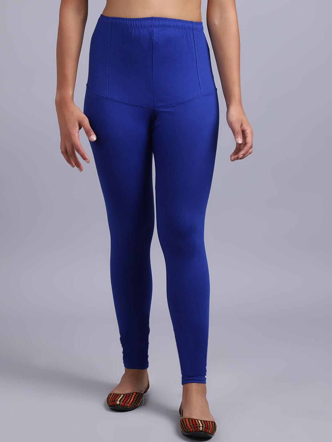 GRACIT Women Blue Solid Ankle-Length Belt legging