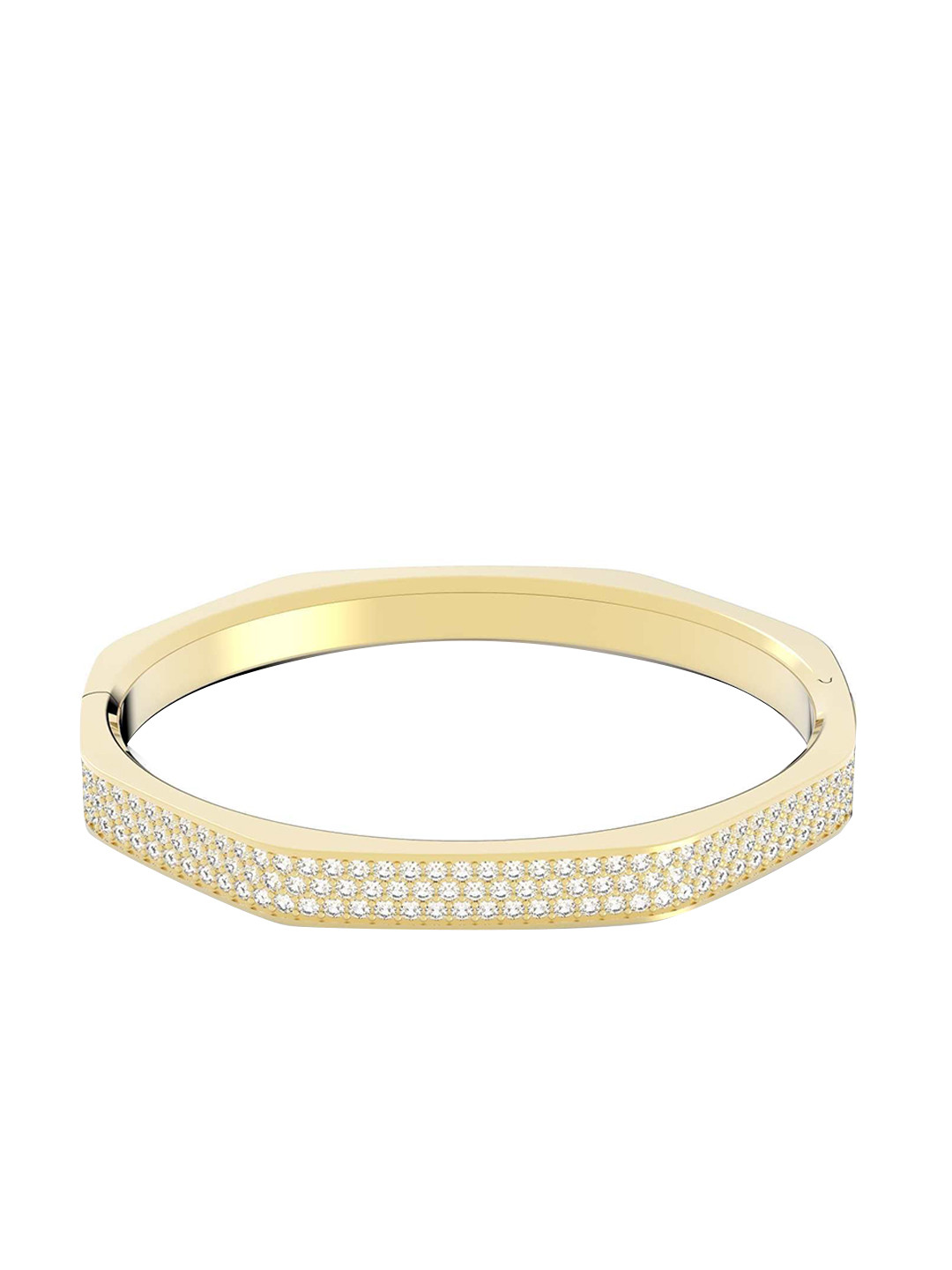 SWAROVSKI Gold-Plated White Crystal-Studded Bangle