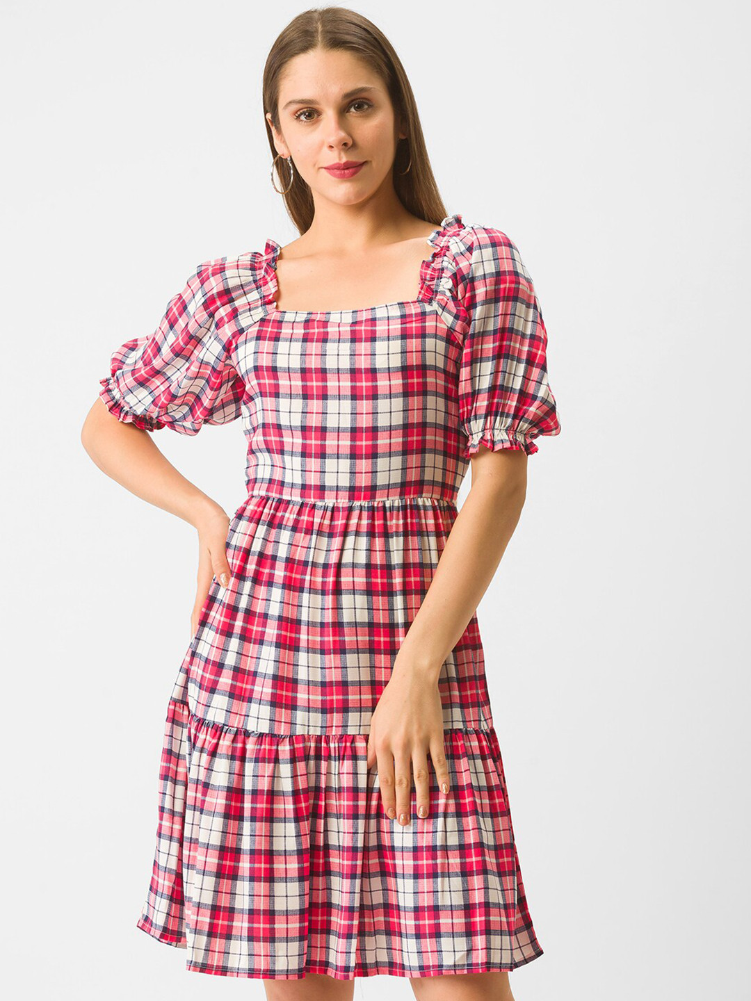 Globus Multicoloured Checked Dress