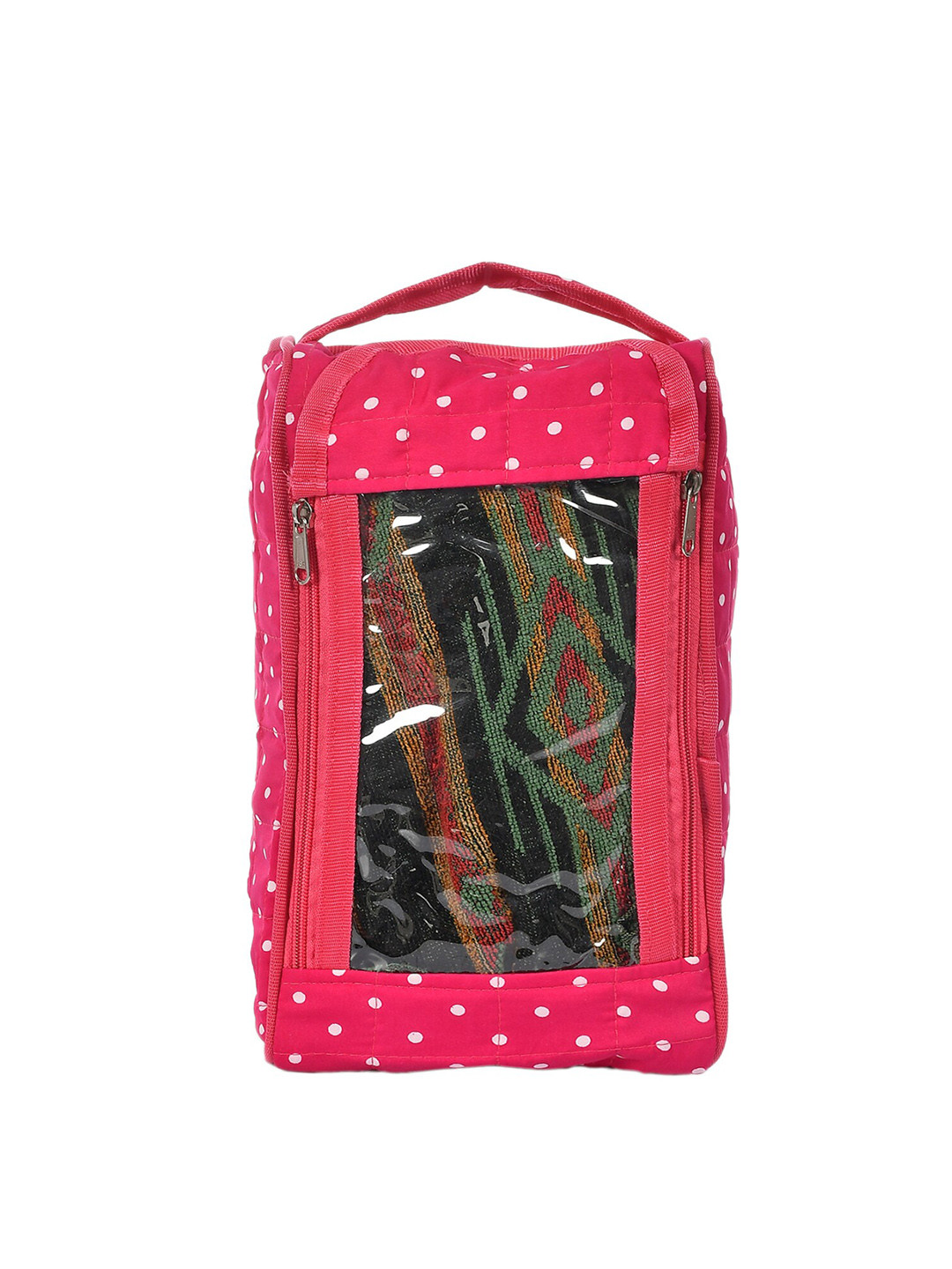 Kuber Industries Pink Printed Travel Toiletry Organisers